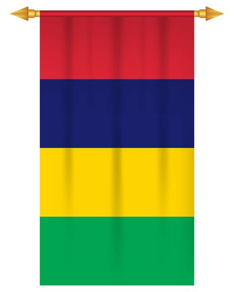 Mauritius Flag Vertical Pennant Isolated 34332068 Png