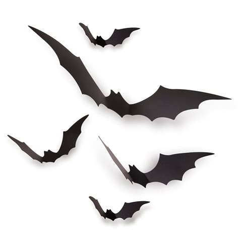 28 3D Poseable Bats Stickers for Scary Halloween Decorations I 4 ...