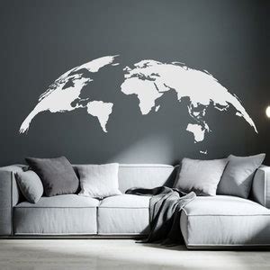 World Map Wall Decal Map Wall Decal Map Wall Sticker World Wall Art ...