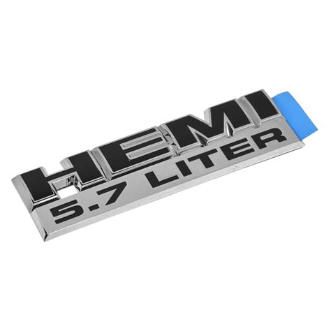 DIY Solutions® GRI01247 - "HEMI 5.7 Liter" Chrome/Black Fender Emblem