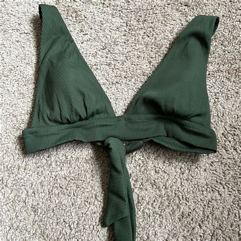 Aerie Large Green Triangle Bikini Top Gem