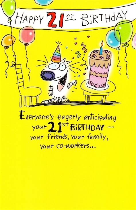 Funny HAPPY BIRTHDAY Card FOR 21 YEAR OLD By American Greetings