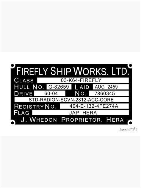 Firefly Ship Works Ltd Sticker Greeting Card For Sale By JacobT14