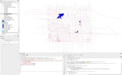 Polygon Road Distances Between Lakes Qgis Geographic Information