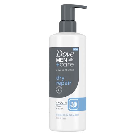 Mencare Advanced Care Dry Repair Face Body Wash Dove