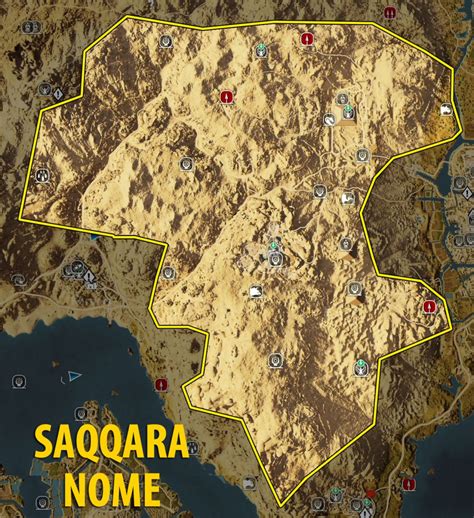 Map Of Saqqara Nome Tombs Papyrus Puzzles And Secrets Assassin S