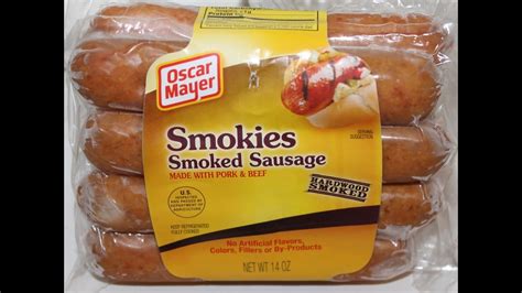 Oscar Mayer Smokies Smoked Sausage Review Youtube