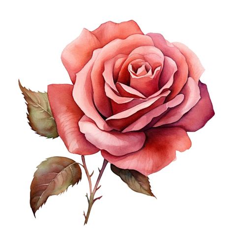 Premium Vector Vector Watercolor Rose Flower