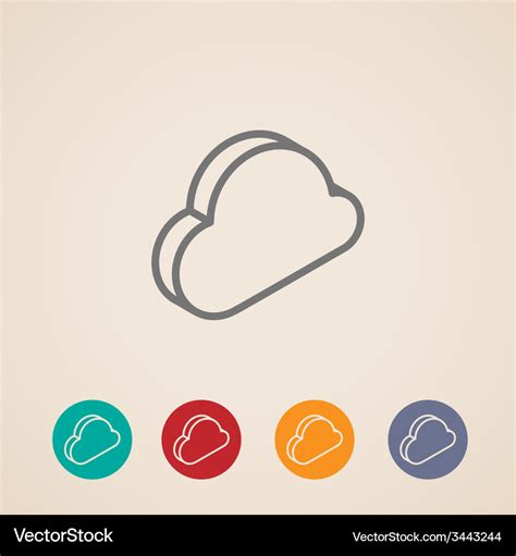 Cloud Isometric Icons Royalty Free Vector Image