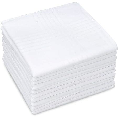 Amazon Men S Handkerchiefs 100 Soft Cotton White Classic Hankie