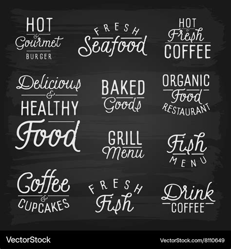 Slogans for cafe and restaurant Royalty Free Vector Image