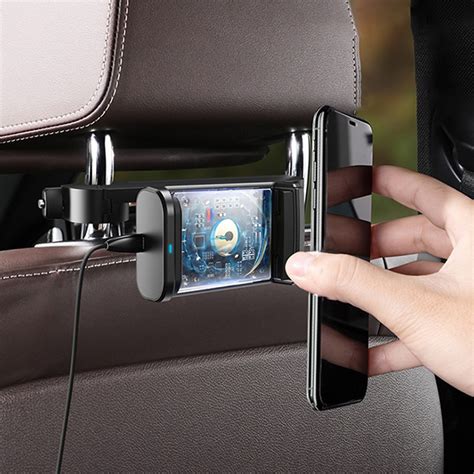 Baseus W Car Headrest Mount Wireless Charger Phone Holder