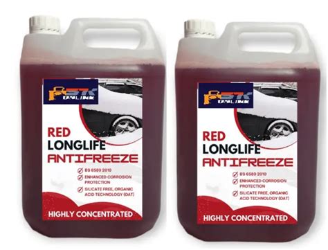 Concentr Antigel Et Liquide De Refroidissement Rouge X Litres