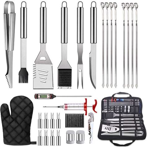 Bey Kit Barbecue Ustensiles Barbecue Pcs Kit Barbecue Acier