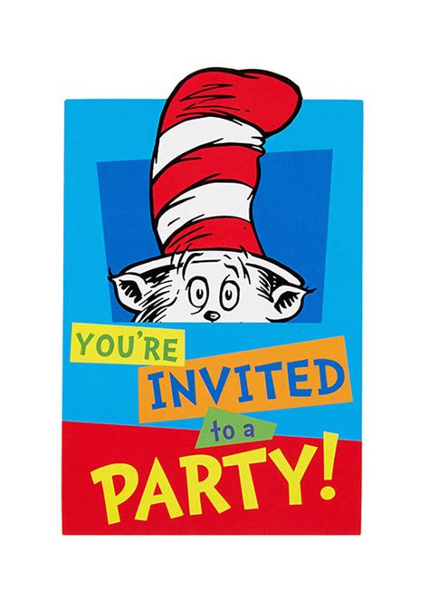 Dr. Seuss Invitations - 8ct - Party On!