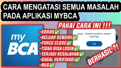 Terbaru Cara Mengatasi MyBca Error Kenapa MyBca Tidak Bisa Login