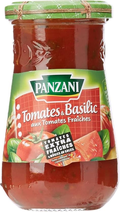 Panzani Sauce Tomates et Basilic aux Tomates Fraîches 210 g lot de 6