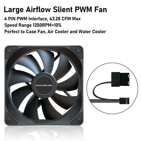 120mm Case Fan 3 Pack PC Fans, DM-120 High Performance PC Case Fans, 1 ...