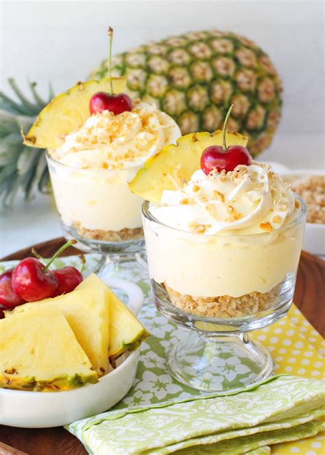 Pina Colada Cheesecake Mousse Pineapple Dessert Recipes Mousse