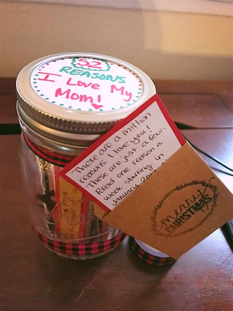 Diy Christmas Gift For Mom Reasons I Love My Mom Xmas Gifts For