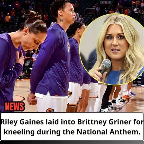 Riley Gaines laid into Brittney Griner for kneeling during the National ...