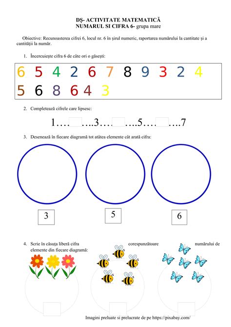 Academiaabc Activitate MatematicĂ NumĂrul Și Cifra 6