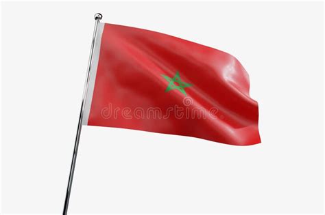 Morocco Map With Waving Flag Of Morocco Stock Vector Illustration Of