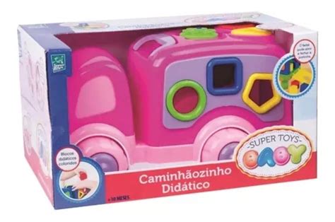 Caminh Ozinho Blocos Did Tico Rosa Super Toys Mercadolivre