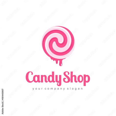 Vector Logo For Sweets Candy Shop Boutique Store Stock Vector