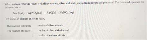 Silver Nitrate And Sodium Chloride Reaction