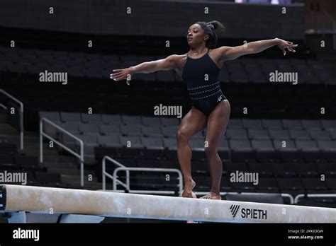 August 23 2023 Olympic Gold Medalist Simone Biles During Podium