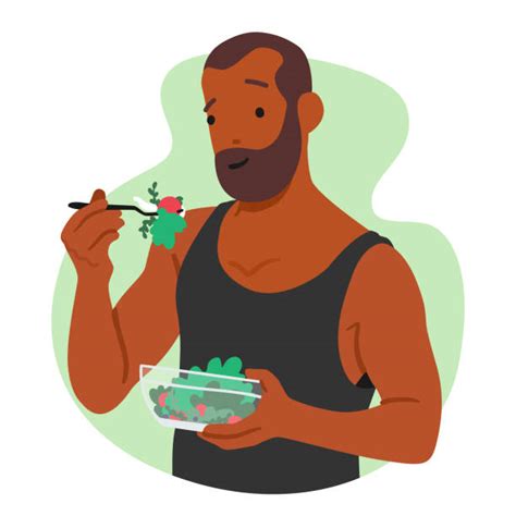 13400 Ilustraciones De Hombre Comiendo Sano Ilustraciones De Stock