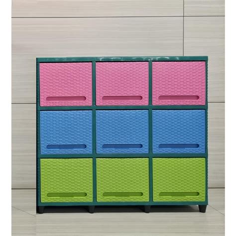 Jual Lemari Pakaian Cabinet Plastik Serbaguna Club Triple Flip Susun