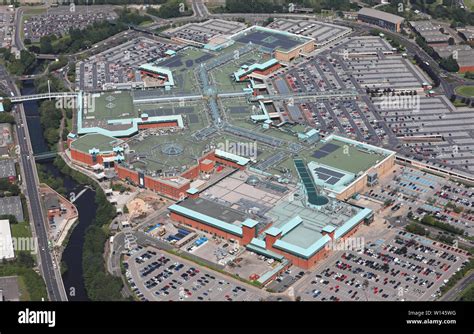 Aerial View Of The Meadowhall Shopping Centre Sheffield Stock Photo