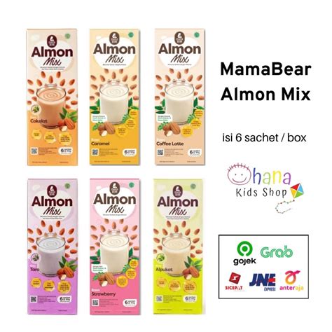 Jual Mama Bear Almon Mix 1 Box 6 Sachet Coklat Caramel Coffee