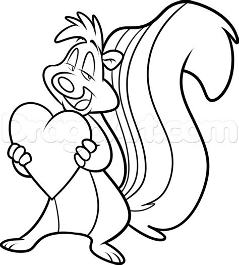 Skunk Drawing Outline at GetDrawings | Free download