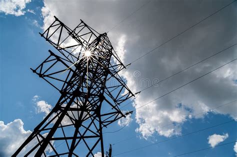 Power Lines Electric Power Transmissions Stock Photo Image Of