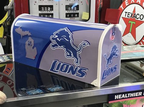 Mailbox / Detroit Lions Mailbox / Mail Box / Custom Mailbox ...