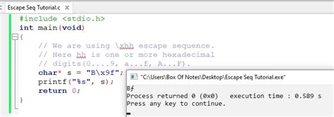 Escape Sequence In C With Examples Box Of Notes