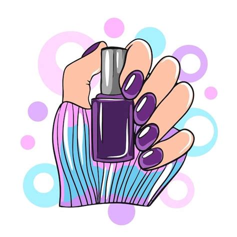 Ongles et manucure concept illustration vectorielle vernis à ongles