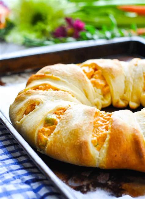 Buffalo Chicken Dip Crescent Ring The Seasoned Mom