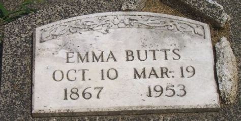 Emma Hinton Butts 1867 1953 Monumento Find A Grave