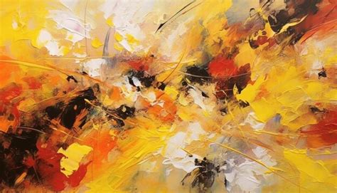 Premium AI Image | A painting of a flower with yellow and orange colors.