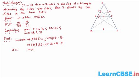 Basic Proportionality Theorem Thales S Theorem Similar Triangles Cbse Class 10 Maths Youtube