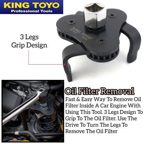 King Toyo Universal Two Way Oil Filter Wrench Tool For Automotive Car