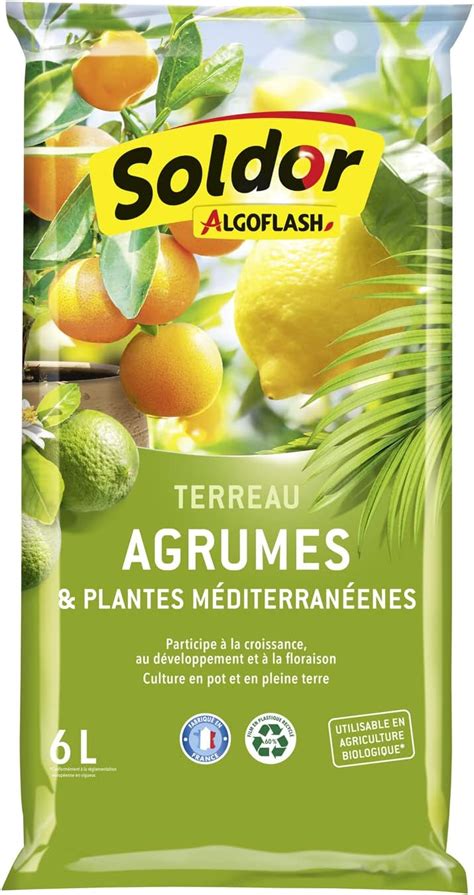 Algoflash Terreau Agrumes Et Plantes M Diterran Ennes Uab Pr T L