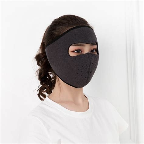 Winter Fleece Full Face Mask With Velcro Closure