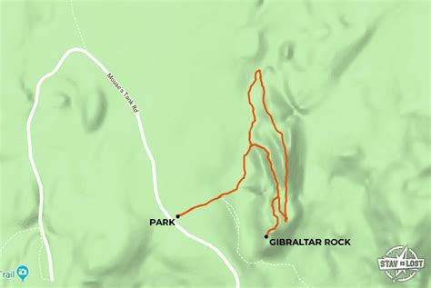 Hiking Map for Gibraltar Rock