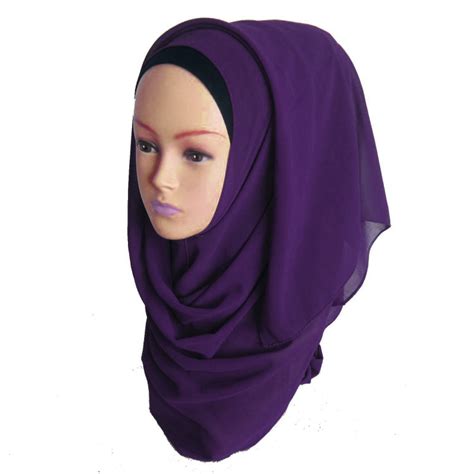 New Women Muslim Chiffon Hijab Islamic Headwear Scarf Arab Caps Shawls