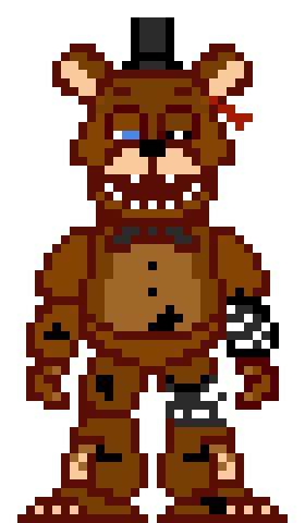 Withered freddy pixel art